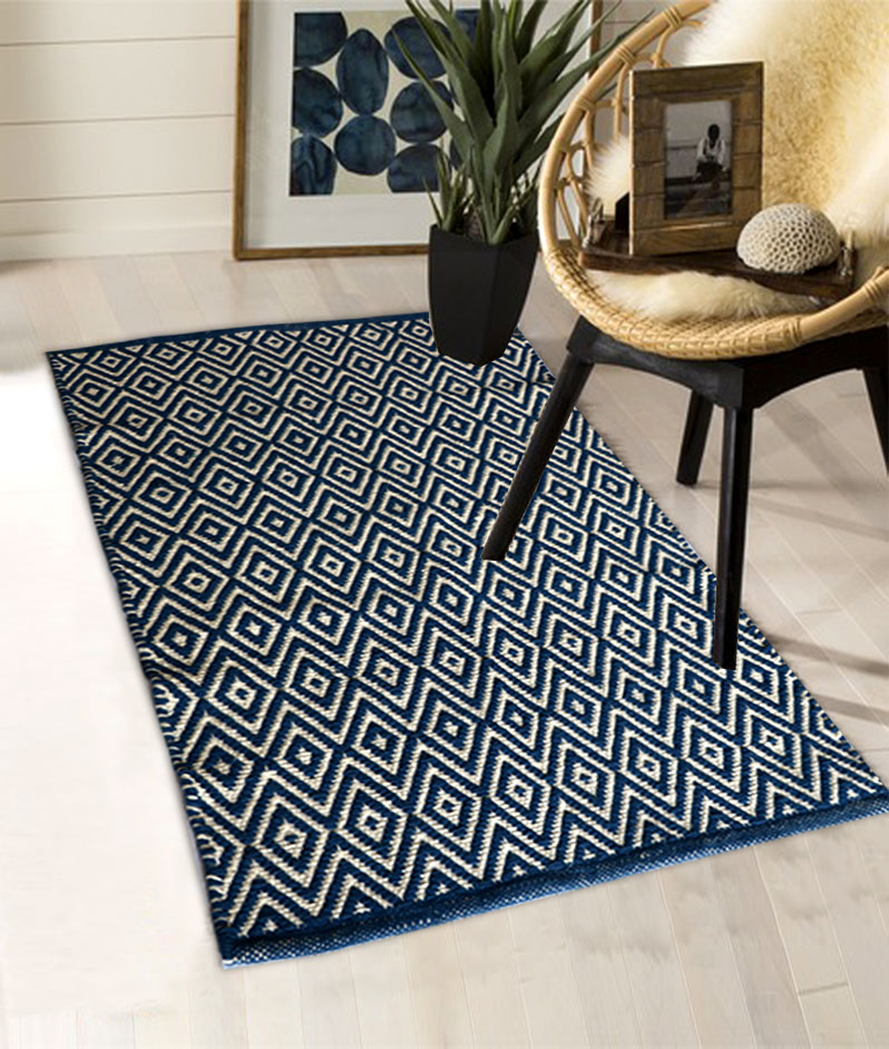 Mach Mat size 21''x34'' Details about   Chardin home 100% cotton Diamond Rug Fully reversible 